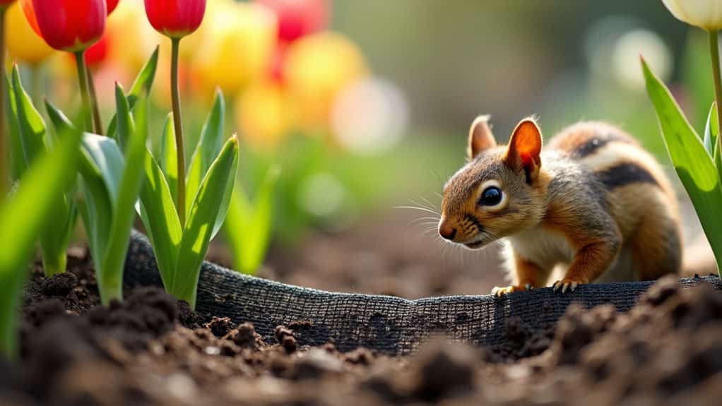 protect tulip bulbs from squirrels