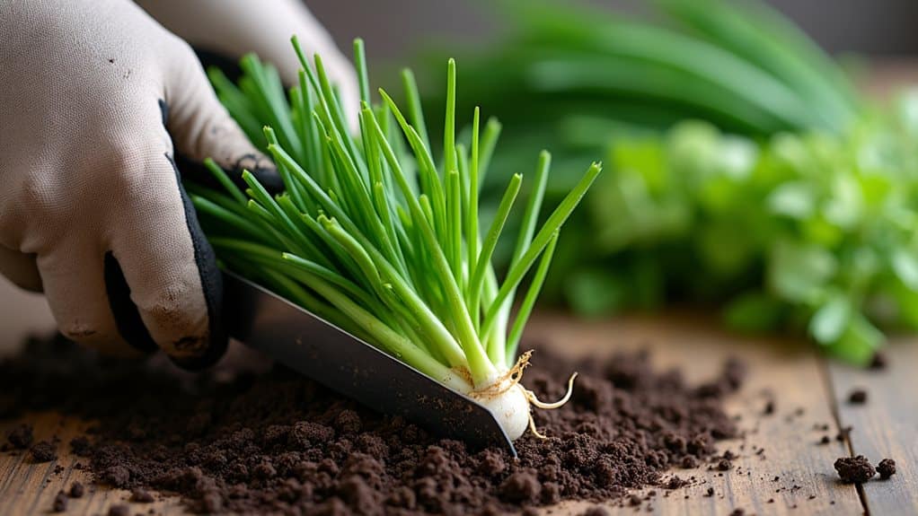 replant chives immediately after division