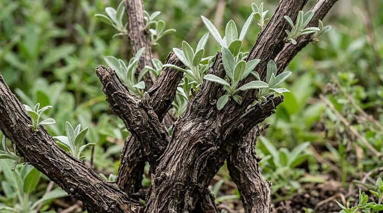sage stems become woody