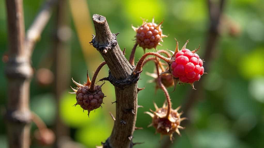 weather stresses damage raspberries