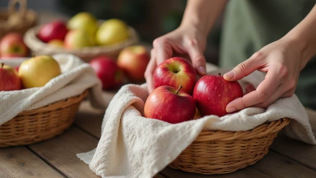 wrap apples to prevent bruising